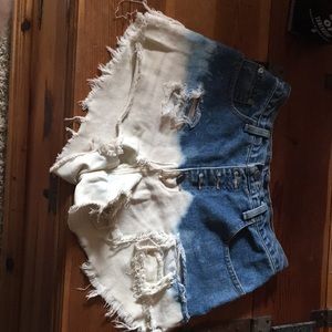 New Your Jeans Distressed Bleached Shorts
